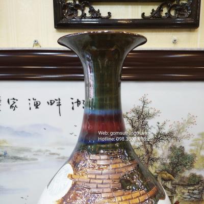 BÌNH TÍCH LỘC HỌA TIẾT SƠN THỦY